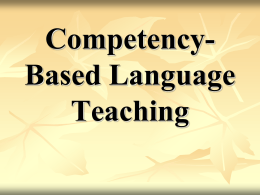 Chapter 13: Competency-Based Language Teaching …