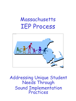 Individualized Education Program IEP 1