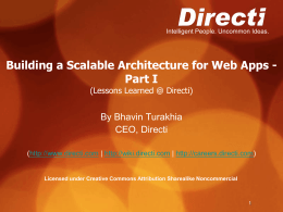 Building a Scalable Architecture for Web Apps