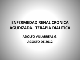 ENFERMEDAD RENAL CRONICA AGUDIZADA. TERAPIA …