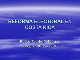 REFORMA POLITICA EN COSTA RICA 1978
