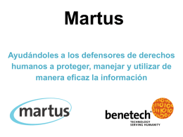 Martus Introductory Presentation
