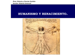 CLASE 11: HUMANISMO Y RENACIMIENTO.