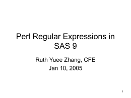 Perl Regular Expressions in SAS 9
