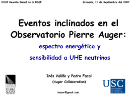 Eventos inclinados en el Observatorio Pierre Auger