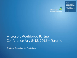 Microsoft Worldwide Partner Conference July 8