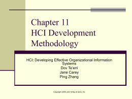 Chapter 12 HCI Development Methodology