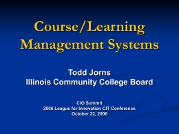 Trends in Course Management Systems