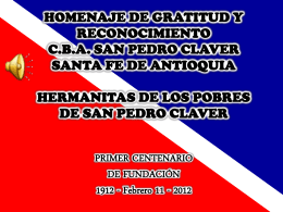 HERMANITAS DE LOS POBRES DE SAN PEDRO CLAVER …