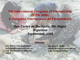 Proposal for the 5th International Congress of …
