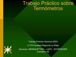 Termometros - Facultad Regional La Plata