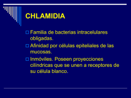 CHLAMIDIA - Facultad de Ciencias Veterinarias