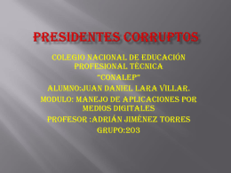 Presidentes corruptos