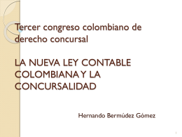 Tercer congreso colombiano de derecho concursal LA …
