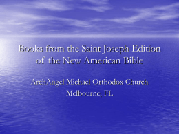 THE BOOK OF TOBIT - Coptic Orthodox Diocese of the