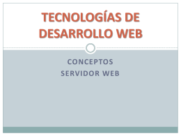 TECNOLOGIAS DE DESARROLLO WEB