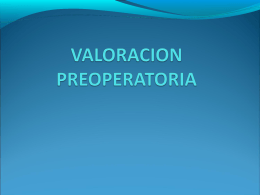 VALORACION PREOPERATORIA