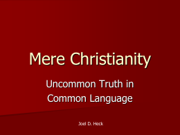 Mere Christianity - Joel Heck's Lewis Site