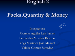 English 2 Packs,Quantity & Money