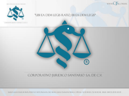 Diapositiva 1 - Corporativo Juridico Sanitario