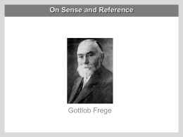 Frege on Sense and Reference