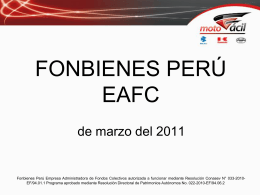 Diapositiva 1 - Fonbienes Peru