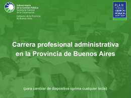 Carrera profesional administrativa en la Provincia de