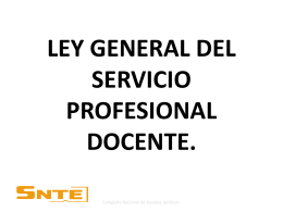 PROYECTO DE LA LEY GENERAL DEL SERVICIO …