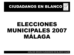 RESULTADOS ELECCIONES MUNICIPALES 2007 ARCOS DE …