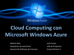 Cloud Computing con Microsoft: Windows Azure