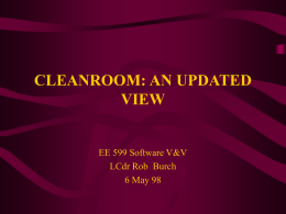 CLEANROOM: AN UPDATED VIEW