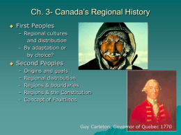 Canada’s Regional History