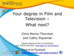 Your degree in Film and Television