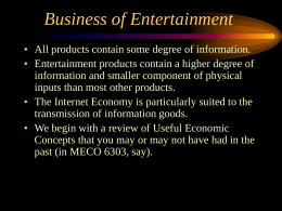 Economics of Information Goods