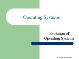 Evolution of Operating Systems - Bar