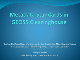 Metadata Standards in GEOSS Clearinghouse