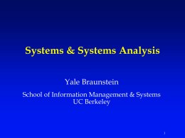 Systems & Systems Analysis