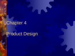 Chapter 4 Product Design - UNCW Faculty and Staff Web …