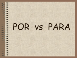 POR vs PARA
