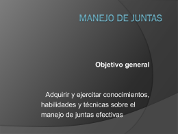 CURSO MANEJO DE JUNTAS -