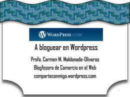 A bloguear en Wordpress