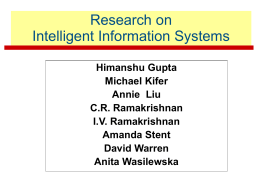 Research on Intelligent Information Systems