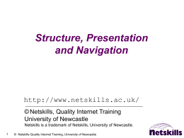 Structure and Presentation - Birkbeck, University of London