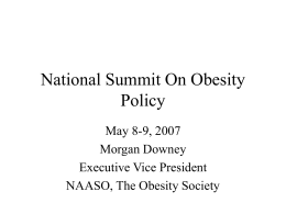 National Summit On Obesity Policy