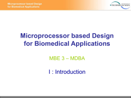 Microprocessor based Design for Biomedical Applications
