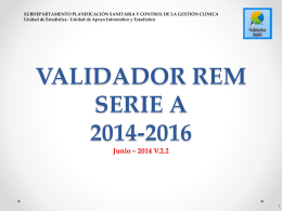 Validadores REM Serie A 2012