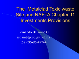 Metalclad case and NAFTA Chapter 11
