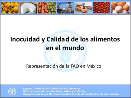 Acciones de FAO/RLC en Inocuidad de Alimentos en …