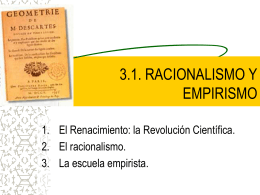 3.1. RACIONALISMO Y EMPIRISMO