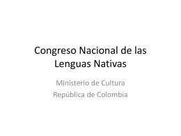 Congreso Nacional de las Lenguas Nativas